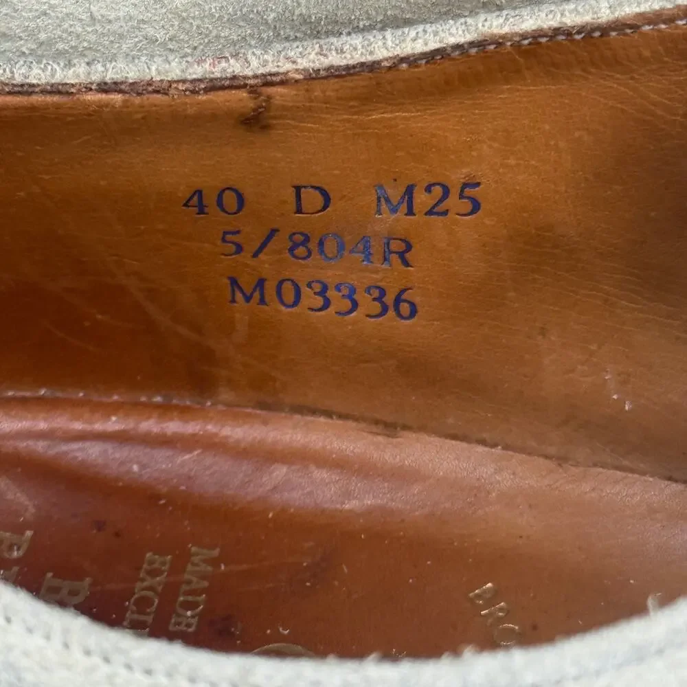 Brooks Brothers Brooks English White Buck Oxford Shoe EU 40 Women's 9 England